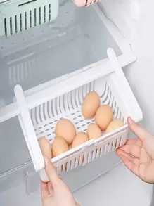 1 giá để đồ bằng nhựa, giá đỡ màu trắng hiện đại cho tủ lạnh - trắng - Xem 1