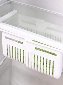 1 giá để đồ bằng nhựa, giá đỡ màu trắng hiện đại cho tủ lạnh - trắng - Xem 3