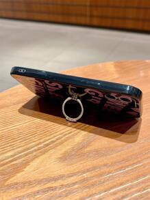 Letter Graphic Phone Case With Ring Holder - Multicolor - View 5