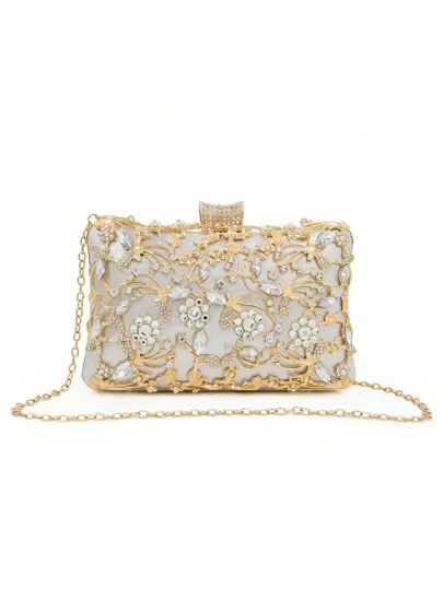 Rhinestone Decor Box Bag Mini For Party