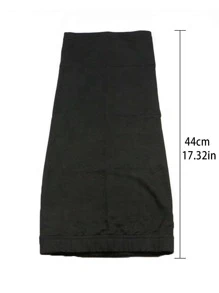 Solid Head Wrap - Black - View 7