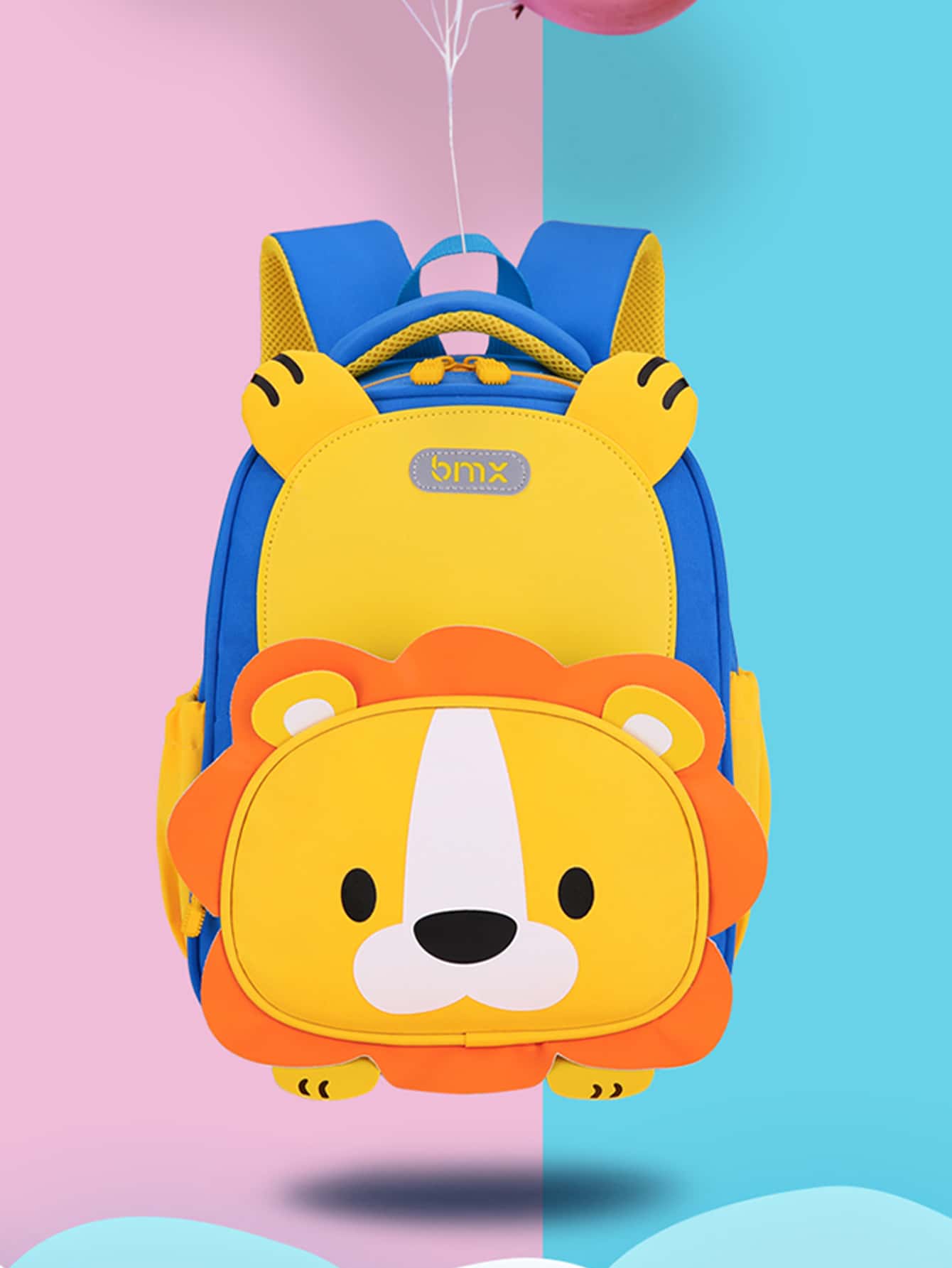 Chicos Mochila clásica con estampado de dibujos animados medio - azul real - Ver 1