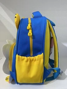 Chicos Mochila clásica con estampado de dibujos animados medio - azul real - Ver 3