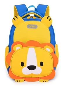 Chicos Mochila clásica con estampado de dibujos animados medio - azul real - Ver 4