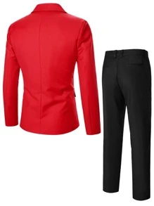 Manfinity Men Double Breasted Blazer & Suit Trousers - Multicolor - View 2