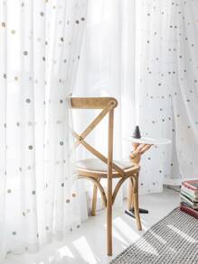 1 pieza Cortina transparente de privacidad con filtrado de luz de colores lunares transparente dulce para