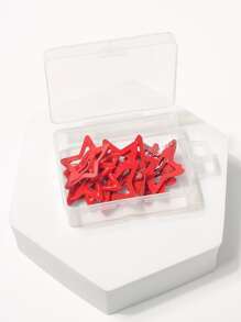 10入組女性蝴蝶結設計可愛髮夾適用於日常 - 紅色 - 查看 2