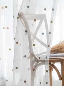 1 pieza Cortina transparente de privacidad con filtrado de luz de colores lunares transparente dulce para