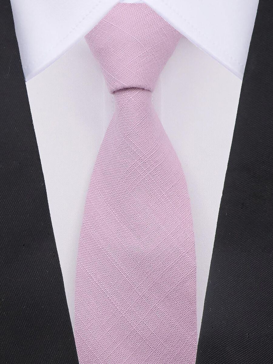 1 Cà Vạt Thời Trang Nam Chắc Chắn, Dành Cho Công Sở - Hồng - Xem 1