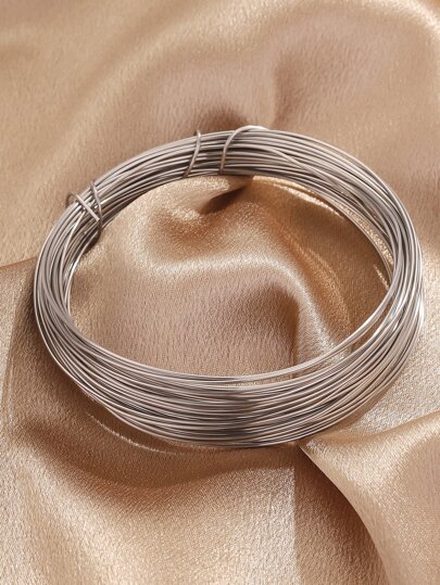 10 م / لفة فولاذ غير قابل للصدأ موحدة اللون خط معدني شكل مطرز خط معدني قلادة سوار اكسسوارات مجوهرات DIY مطرز خط معدني