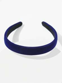 Băng đô tối giản màu trơn, băng buộc tóc, băng đô cài tóc, phụ kiện tóc, phụ kiện đội đầu - Xanh đậm - Xem 3