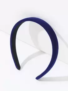 Băng đô tối giản màu trơn, băng buộc tóc, băng đô cài tóc, phụ kiện tóc, phụ kiện đội đầu - Xanh đậm - Xem 5