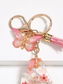 Boho Butterfly & Tassel Charm Keychain