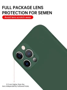 硅胶手机壳适用于 基本款手机壳适用于 16 光滑触感普通手机壳防水防震防摔防刮 - 墨綠色 - 查看 3