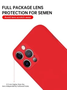 Compatible With IPhone 16 Smooth Touch Plain Phone Case Waterproof Shockproof Anti-Fall Scratch Resistant,International Version, Not The Domestic Version - Red - View 3