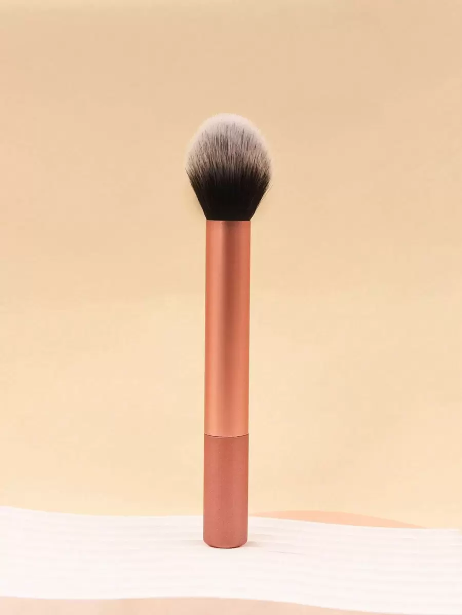 1支多功能长柄散粉刷，可作粉底刷、遮瑕刷、腮红刷、修容刷、古铜粉刷、散粉刷、粉底刷、腮红刷，赠品 - 玫瑰金 - 查看 1