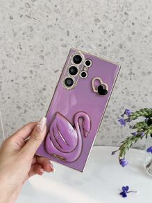 Telefon Hülle Mit Schwan Dekor Und Ständer, Kompatibel Mit Iphone15/15plus/15pro/15promax, Kawaii-stil