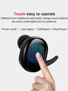 素色無綫耳機 - 黑色 - 查看 4