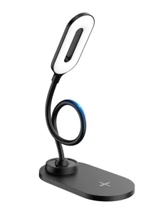 Lámpara De Escritorio De 15w Con Cargador Inalámbrico - Negro - Ver 2