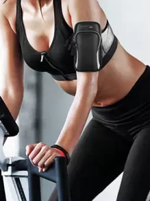 6.5 Inch Color Block Outdoor Phone Arm Bag - Multicolor - View 3