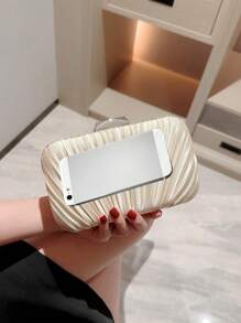Long lanh lấp lánh, sáng bóng quyến rũ, thanh lịch, tinh tế Túi hộp mini có dây đeo thiết kế xếp nếp cho túi ăn tối dạ hội, túi buổi tối cho cô gái dự tiệc, phụ nữ, dành cho nữ Hoàn hảo cho bữa tiệc, đám cưới, vũ hội, bữa tối/tiệc, cho cocktail Món quà tốt nhất cho phụ nữ - Vàng - Xem 8