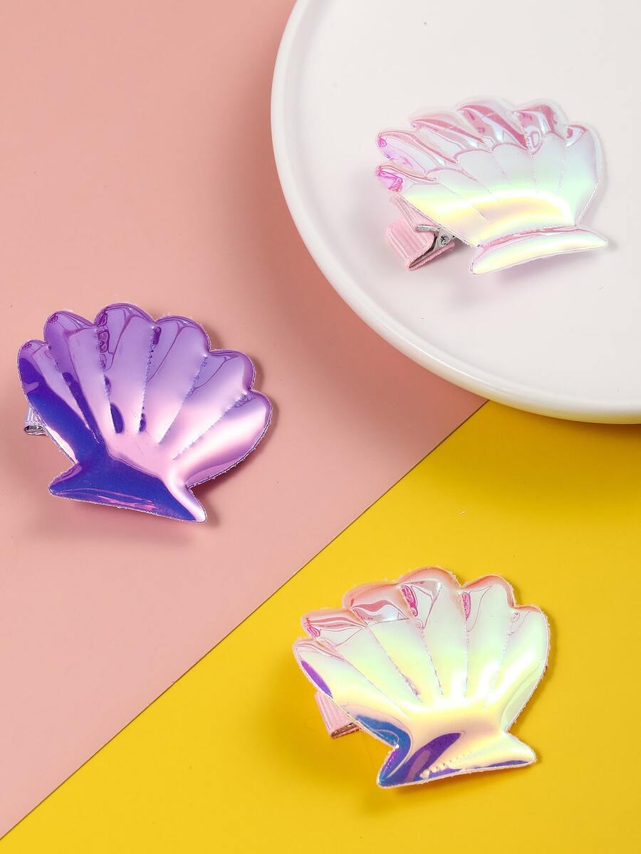 3 cái kẹp tóc thời trang trang trí vỏ sò cho phụ nữ, để trang trí - Nhiều màu - Xem 1