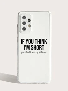 Slogan Graphic Phone Case,International Version, Not The Domestic Version - Black and White - View 4