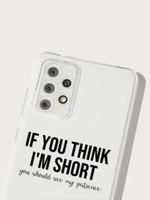 Slogan Graphic Phone Case,International Version, Not The Domestic Version - Black and White - View 5