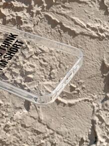 Slogan Graphic Phone Case,International Version, Not The Domestic Version - Black and White - View 3