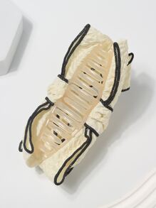 Bow Decor Hair Claw - Apricot - View 3