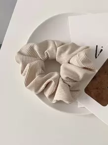 Set de 4 piezas de coleteros y scrunchies de punto premium a rayas para mujer, accesorios para el cabello de estilo minimalista vintage elegante, adecuados para vestirse diariamente, maquillarse, recogidos y coletas