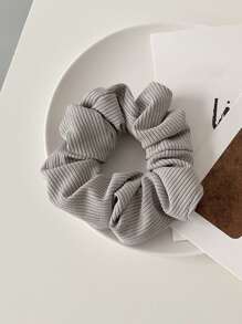 Set de 4 piezas de coleteros y scrunchies de punto premium a rayas para mujer, accesorios para el cabello de estilo minimalista vintage elegante, adecuados para vestirse diariamente, maquillarse, recogidos y coletas