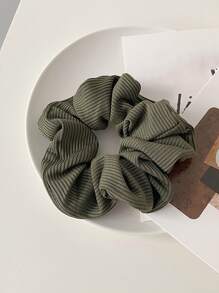 Set de 4 piezas de coleteros y scrunchies de punto premium a rayas para mujer, accesorios para el cabello de estilo minimalista vintage elegante, adecuados para vestirse diariamente, maquillarse, recogidos y coletas