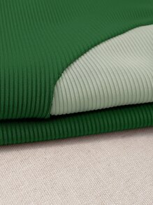 SHEIN Unity Colour Block Drawstring Side Bodycon Dress - Green - View 4