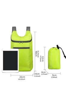 ligero Mochila de senderismo impermeable pequeño Mochila Mochila - Verde - Ver 2