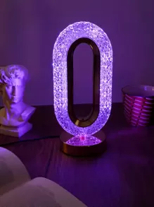 1pc ABS Table Lamp, Modern RGB Light Bedside Lamp For Home - Multicolor - View 10