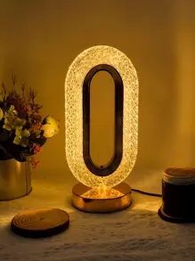 1pc ABS Table Lamp, Modern RGB Light Bedside Lamp For Home - Multicolor - View 9