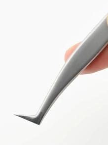 NAGARAKU Eyelash Extension Tweezers  N-09 Stainless Steel for eyelash Professionals - Silver - View 2