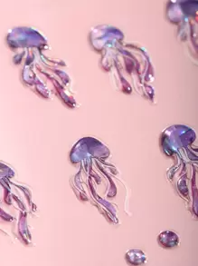 Beauty Sticker 1sheet 5D Jellyfish Pattern Nail Art Sticker Nail Stickers DIY - Multicolor - View 2