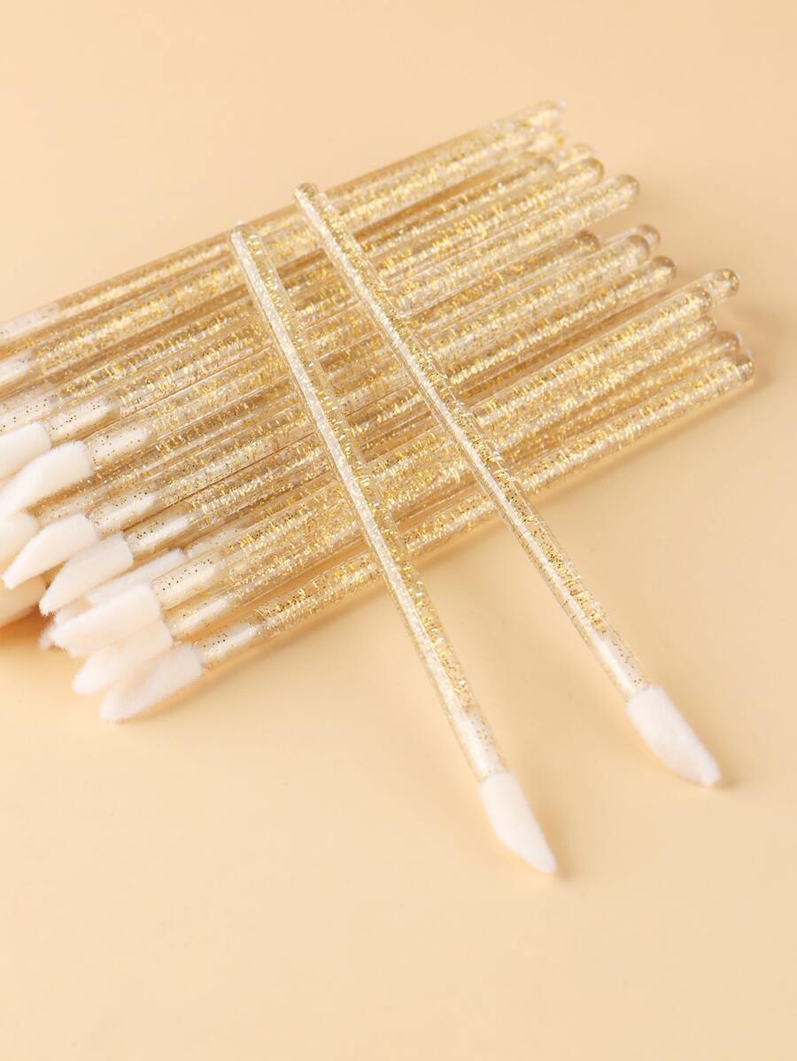 FULL BEAUTY 50入組金色棍棒適用於指甲片表皮推和去除器套裝適用於美甲和修腳一次性套裝有用和沙龍-不會輕易折斷 - 黃色 - 查看 1