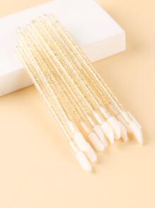 FULL BEAUTY 50入組金色棍棒適用於指甲片表皮推和去除器套裝適用於美甲和修腳一次性套裝有用和沙龍-不會輕易折斷 - 黃色 - 查看 2