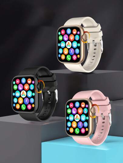 1pc Men Women Sporty Heart Rate Monitoring And Calls Smartwatch, Compatible With Androids IOS