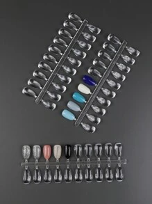 200片/包 美甲贴片 亚克力美甲沙龙 UV凝胶展示假贴片颜色贴纸图表调色盘 美甲练习工具，美甲用品，美甲工具，美甲艺术工具，返校季，美甲，美甲工具（适用于按压式美甲贴片） - 無色 - 查看 3