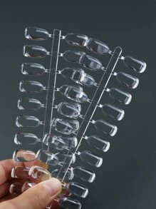 200片/包 美甲贴片 亚克力美甲沙龙 UV凝胶展示假贴片颜色贴纸图表调色盘 美甲练习工具，美甲用品，美甲工具，美甲艺术工具，返校季，美甲，美甲工具（适用于按压式美甲贴片） - 無色 - 查看 6