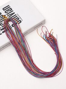 30入組女童朋克風格金屬編織繩,色彩繽紛的編織工具,適用於像街頭舞蹈表演和特殊場合一樣的時髦出場