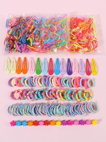 780pcs Toddler Girls Flower Decor Hair Accessory Set - Multicolor - View 1