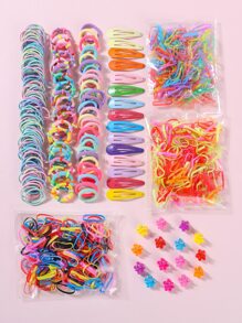 780pcs Toddler Girls Flower Decor Hair Accessory Set - Multicolor - View 2