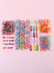 780pcs Toddler Girls Flower Decor Hair Accessory Set - Multicolor - View 4