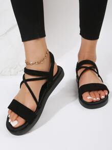 Damskie sandały na płaskim obcasie