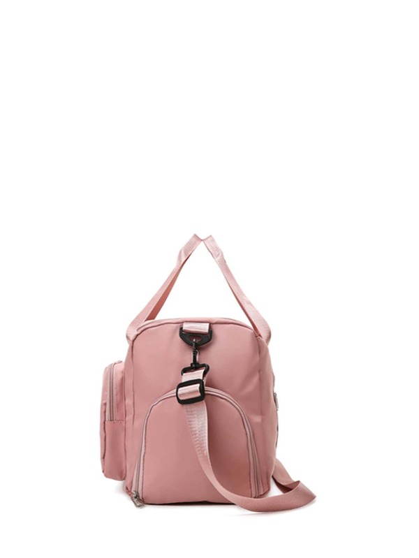 Baby Pink Duffel Bag Waterproof With Wet Dry Pocket & Shoes Compartment